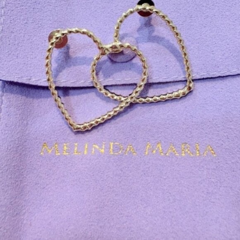 Melinda Maria “she’s obsessed” twisted heart earrings